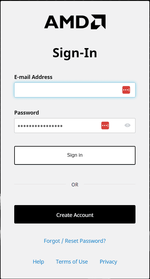 amd login page amd login page