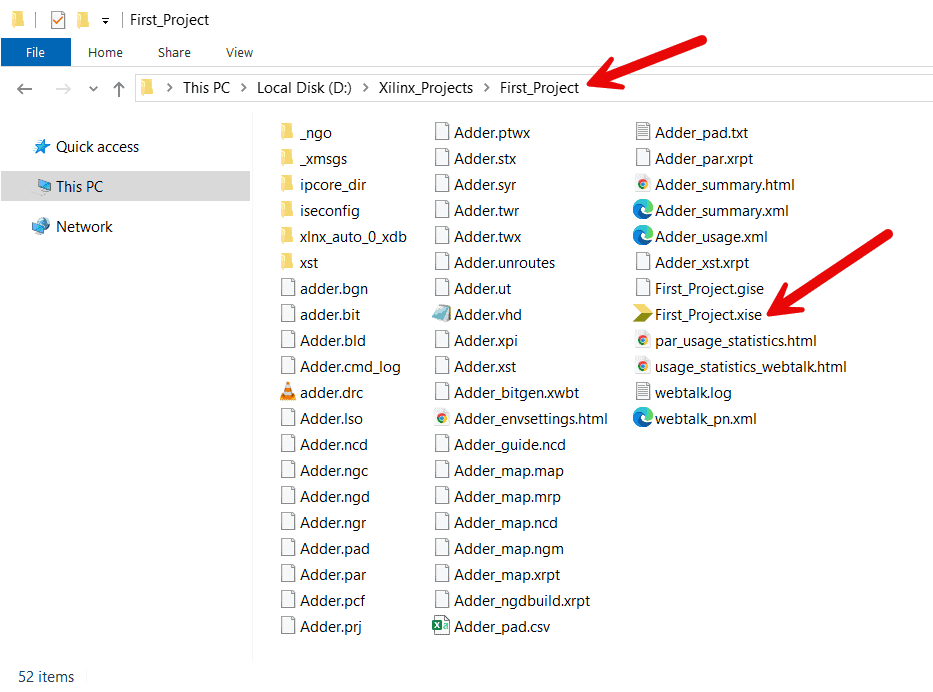 ise project folder ise project folder