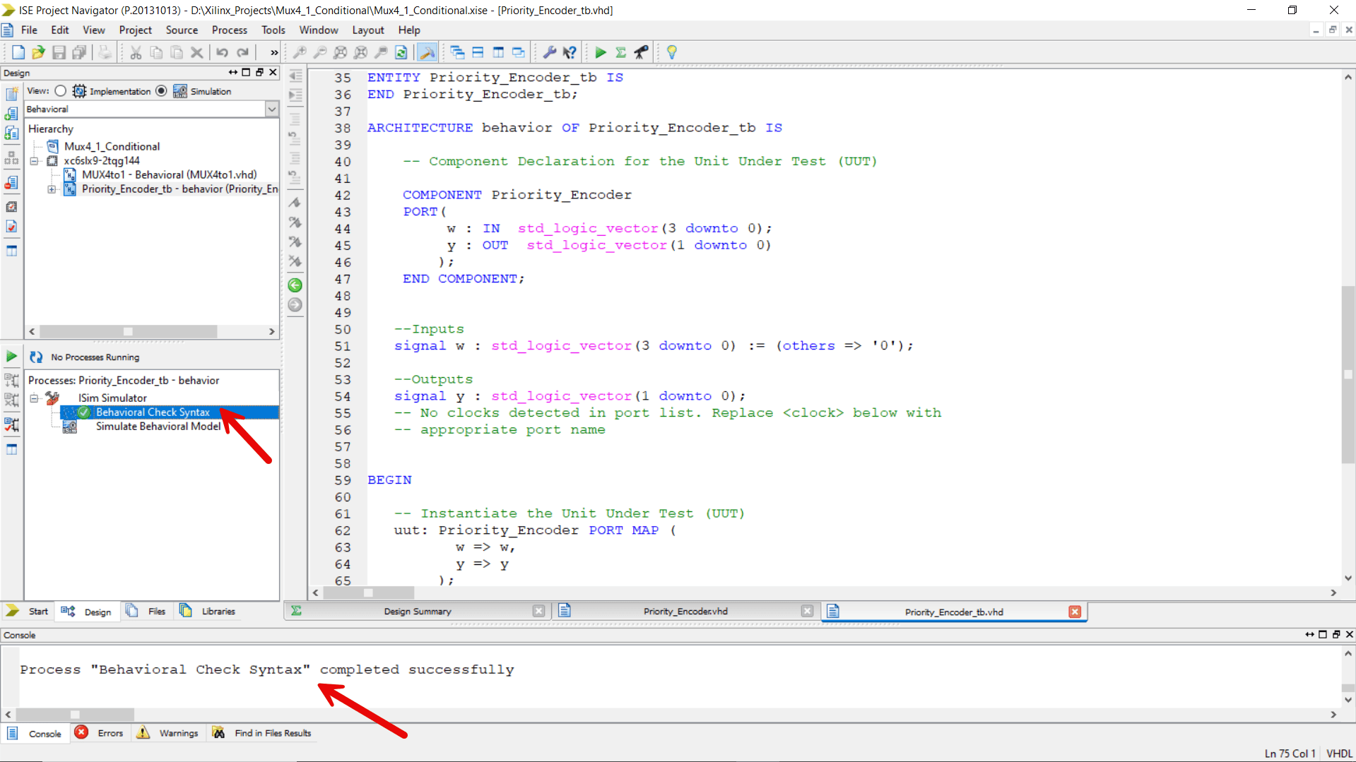 No-errors-in-testbench