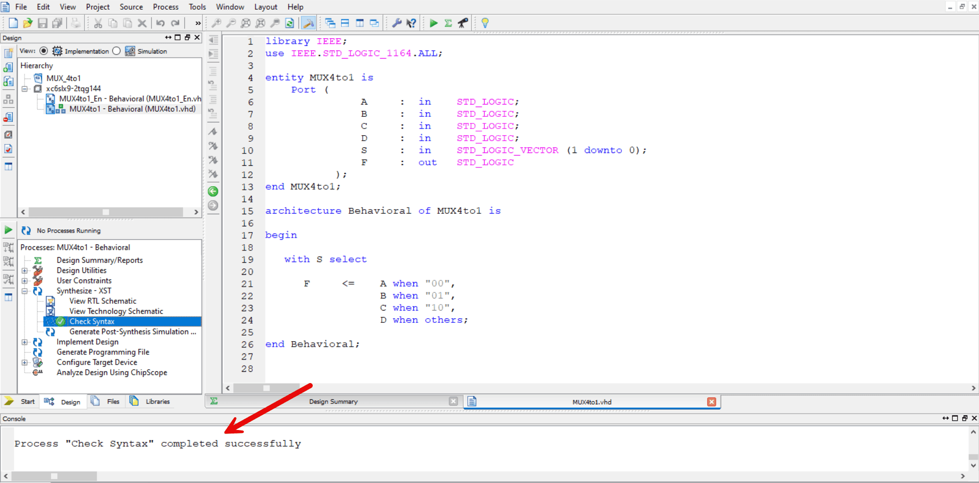 Successful Syntax Check Successful Syntax Check